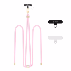 TECH-PROTECT C7S nöörist crossbody rihm heleroosa/kuldne