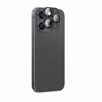 AmazingThing Aviation-Grade Alloy Karastatud klaas Lens jaoks iPhone 16 Pro / 16 Pro Max Camera Lens - Must