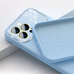 Soft Silicone Lens Ümbris jaoks Iphone 13 Pro Max light sinine