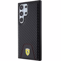Ferrari Carbon Stitched Bottom ümbris jaoks Samsung Galaxy S24 Ultra - must