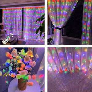 LED CURTAIN (200 LED LAMPS) 3Mx2M MULTICOLOR