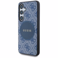 Guess 4G Round Patch Classic Logo MagSafe ümbris jaoks Samsung Galaxy S25 Plus sinine