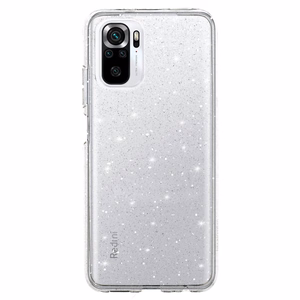 Чехол Crystal Glitter для Xiaomi Redmi Note 10/Note 10S/Poco M5S серебряный