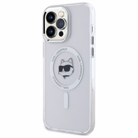 Karl Lagerfeld IML Metal Choupette Head MagSafe iPhone 13 Pro Ümbris - valge