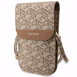 Guess bag jaoks phone GUWBHGCFSEW brown Wallet GCube Stripe
