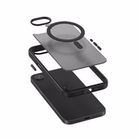 Crong Hybrid Frost MAG Cover - iPhone 17e / 16e MagSafe ümbris (must)