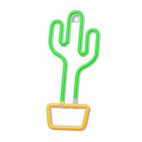 Neon LED Light CACTUS oranž roheline Bat + USB FLNE02 Forever Light