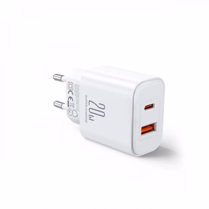 Laadija Joyroom JR-TCF05 valge 20W (1xPD 1xQC3.0) + Type-C / Lightning 100cm kaabel