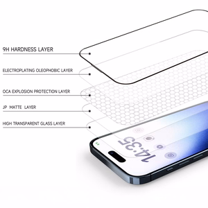 Tel Protect Full Glue 6D Matt Karastatud klaas jaoks Iphone 13/13 Pro/16E must