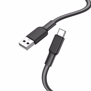 Кабель USB A - USB C Hoco 3A 1 m X69 чёрно-белый