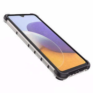 Honeycomb Case soomuskaitse TPU kaitsekattega Samsung Galaxy A22 4G mustale küljele