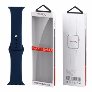 YESIDO WB44 SILIKOON RIHM FOR iWATCH S 38/40/41 (97+110) #47 DEEP sinine