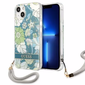 Guess GUHCP13MHFLSN iPhone 13 6.1" roheline/roheline kõvakaaneline lillehoidja Flower Strap