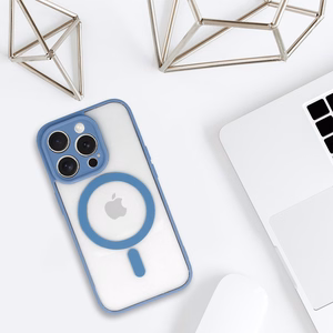 Acrylic Color Magsafe Ümbris jaoks Iphone 14 Pro light sinine