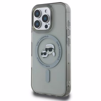 Karl Lagerfeld IML Metal Karl&Choupette Head MagSafe Ümbris jaoks iPhone 16 Pro Max - must
