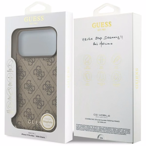 Guess 4G Charms Collection MagSafe ümbris jaoks iPhone 17 Pro Max - brown