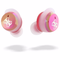 Guess Bluetooth kõrvaklapid GUTWSJ144ESF TWS + docking station fuchsia/fuschia Iridescent 4G Printed Logo