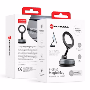 Forcell F-Grip Magic Mag iminapaga magnetiline auto telefonihoidik, MagSafe'iga ühilduv – must