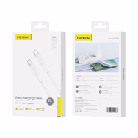 FONENG kaabel XS01 USB-C - USB-C PD 60W 1M valge
