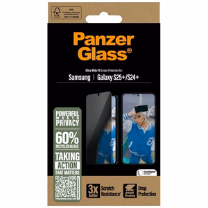 PanzerGlass Ultra-Wide Fit Privaatsus Glass jaoks Samsung Galaxy S25+