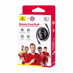 Baseus USB-C to USB-C 100W Charging Kaabel (must) Bayern Edition