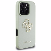 Guess Grained Big 4G Logo Small Classic Logo ümbris jaoks iPhone 16 Pro Max - roheline