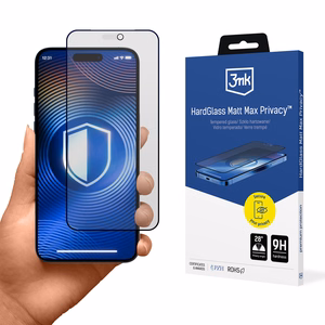 Apple iPhone 18 Pro – 3mk HardGlass Matt Max Privacy privaatsusfilter