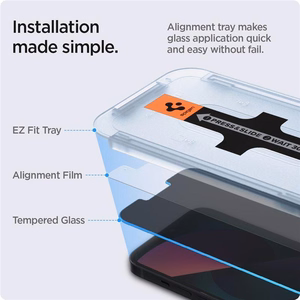 Spigen tempered glass GLAS.TR "EZ FIT" 2-Pack for iPhone 13 / 13 PRO / 14 / 16E 6,1" privacy