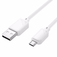 Kaabel USB A to Micro USB Hoco 2,4A 1 m X113 valge