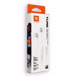 Juhtmega kõrvaklapid USB C JBL 305C valge