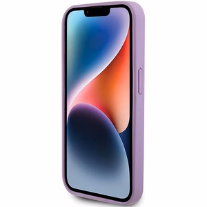 Guess Leather 4G Stamped case for iPhone 15 Pro Max - purple