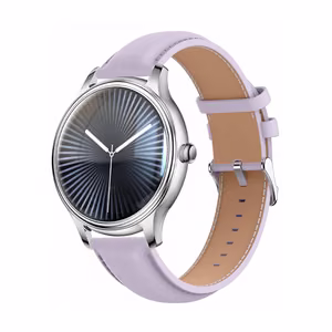 COLMI L28 smart watch (silver-purple + purple leather strap)