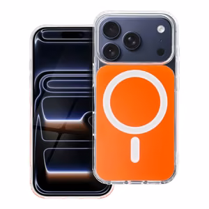 Чехол iPhone 16 PRO Clear Fusion Mag Cover совместимый с MagSafe hermes оранжевый