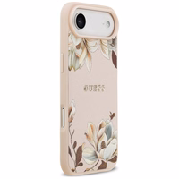 Guess Grained Flowers Classic Logo MagSafe iPhone Air Ümbris - Roosa