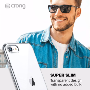 Crong Crystal Slim ümbris seadmele iPhone SE (2020) / 8 / 7, läbipaistev