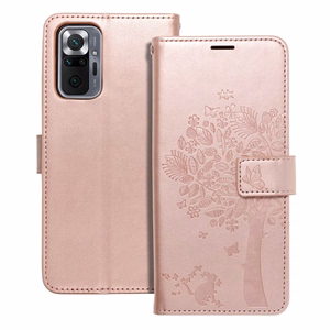 MEZZO Book ümbris jaoks XIAOMI Redmi Note 10 Pro tree rose kuldne