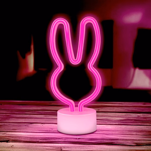 Neon LED on stand RABBIT pink USB-C FSC-10 Forever Light
