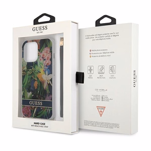 Guess GUHCP13LHFLSB iPhone 13 Pro / 13 6.1" синий/синий жёсткий чехол Flower Strap
