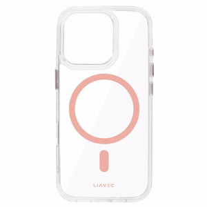 Liavec Glossy Magsafe Clear Ümbris do Iphone 16 Pro różowy