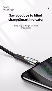Joyroom Sharp Series S-M411 USB-A / micro USB 3A 1.2m Kaabel with Charging Indicator - must