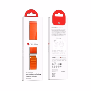 Strap to Samsung Galaxy Watch Forcell F-Design FS05 polyester fiber buckle 22 mm orange
