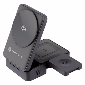 Juhtmevaba charging station Forcell 3in1 (F-05) (MagSafe) (Phone; Pods; Watch) 15W