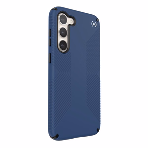 Speck Presidio2 Grip ümbris seadmele Samsung Galaxy S23+, libisemiskindla haardega, Coastal Blue / Black mustriga