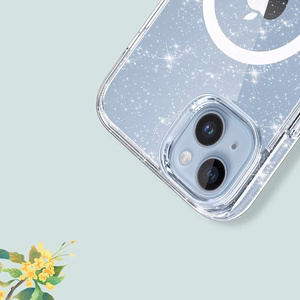 Tech-Protect FlexAir Hybrid MagSafe iPhone 13/14 Ümbris - Clear Glitter
