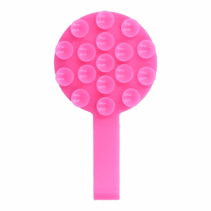 Silicone suction phone hoidja magnetic with ring MSH9 roosa