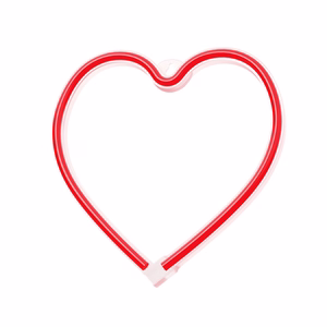 Neon LED Light HEART punane Bat + USB FLNE07 Forever Light