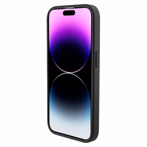 Ferrari Perforated Waves Metal Logo ümbris jaoks iPhone 15 Pro - must