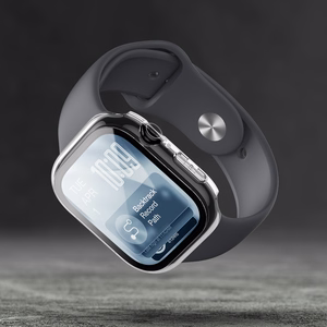 AmazingThing Radix Klaas Ekraanikaitse koos Ümbris jaoks Apple Kell Seeria 11 46mm - läbipaistev