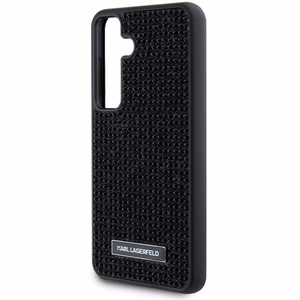 Karl Lagerfeld Rhinestone Metal Logo ümbris jaoks Samsung Galaxy S24 - must