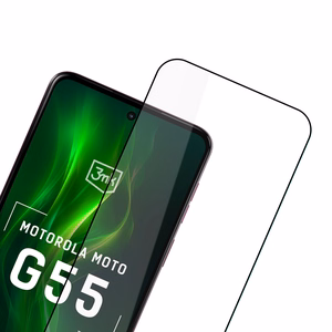 Tempered glass 3mk HardGlass Max Lite Black for Motorola Moto G55 5G